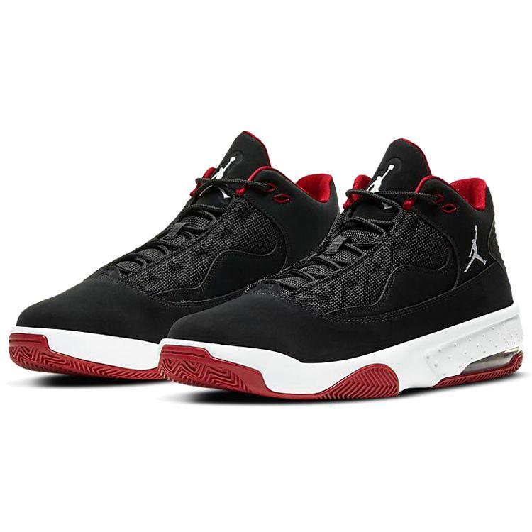 Air Jordan Max Aura 2 Black Gym Red Unisex Sneakers White CK6636-016