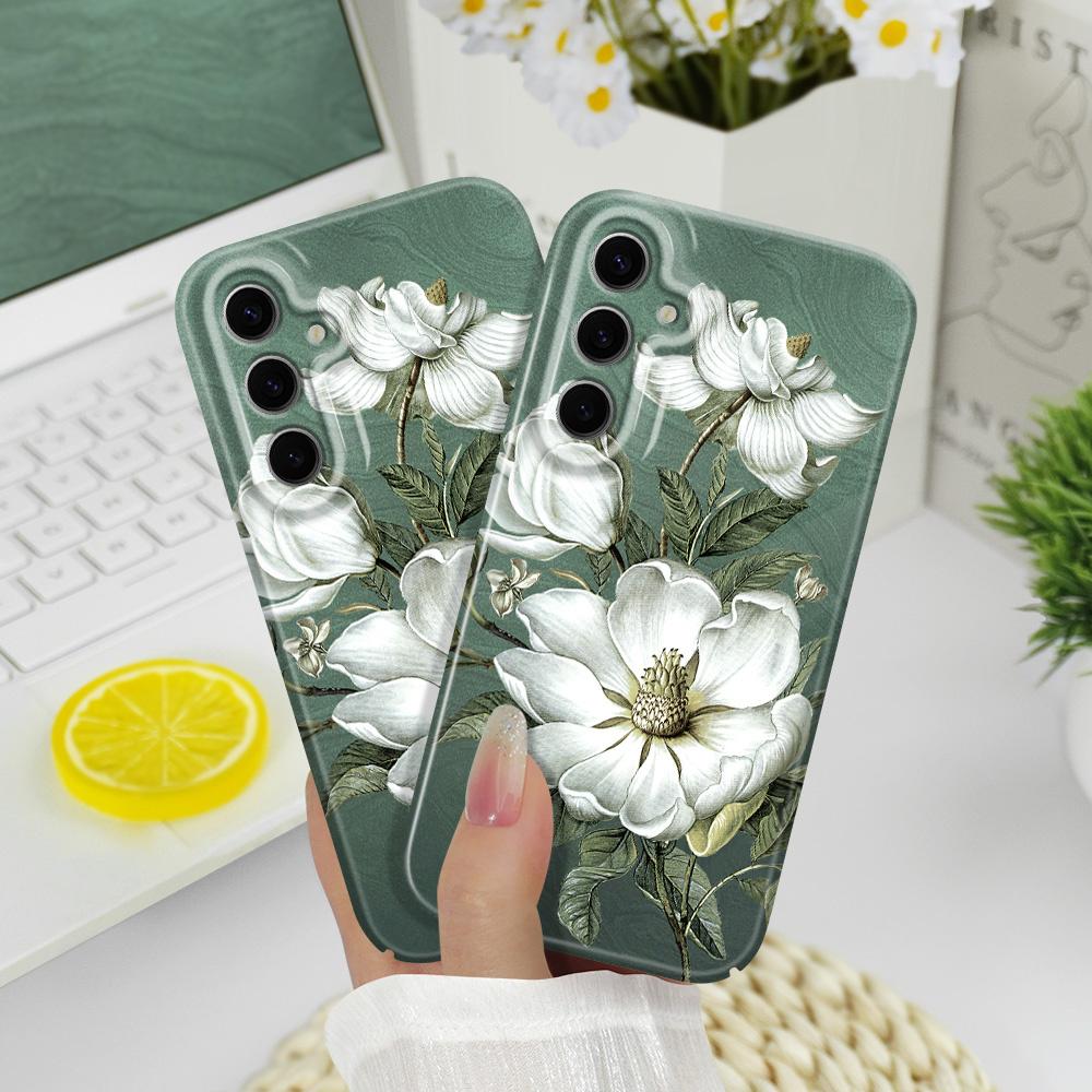 Потрясающий чехол для телефона с магнолиями для Samsung Galaxy S25 S24 S23 S22 S21 S20 Plus Ultra FE 5G Пленка Жесткая крышка