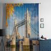 Tower Bridge In London Luxurious Chiffon Sheer Curtains for Living Room Bedroom Decoration Window Voiles Tulle Curtain