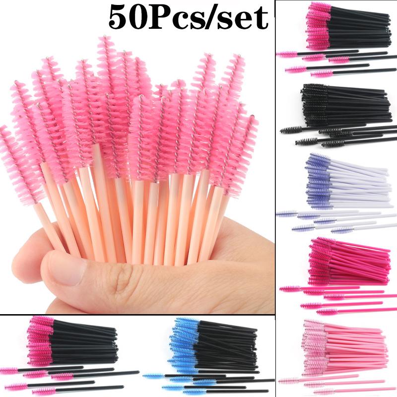 50 шт. одноразовая спиральная щеточка для ресниц, щеточка для бровей, расческа для наращивания ресниц, инструмент для макияжа, дорожный бизнес, портативный