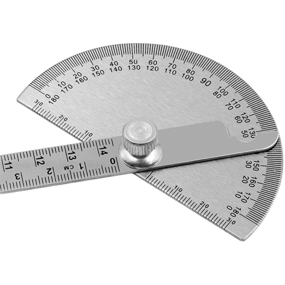 Steel Round Head Caliper Adjustable Protractor Protractor Angle Ruler 180 Degree Protractor
