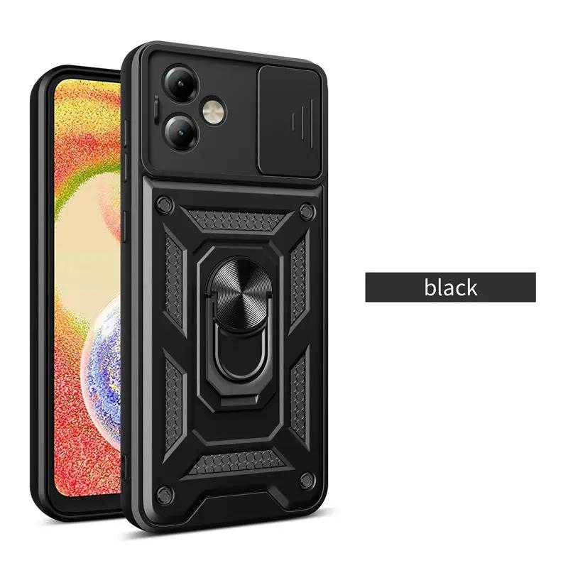 Armor Case For Motorola Moto G14 G54 G73 G53 G23 G52 G22 G32 G62 G200 G100 Cover Lens Protection With Ring Magnetic Holder Coque