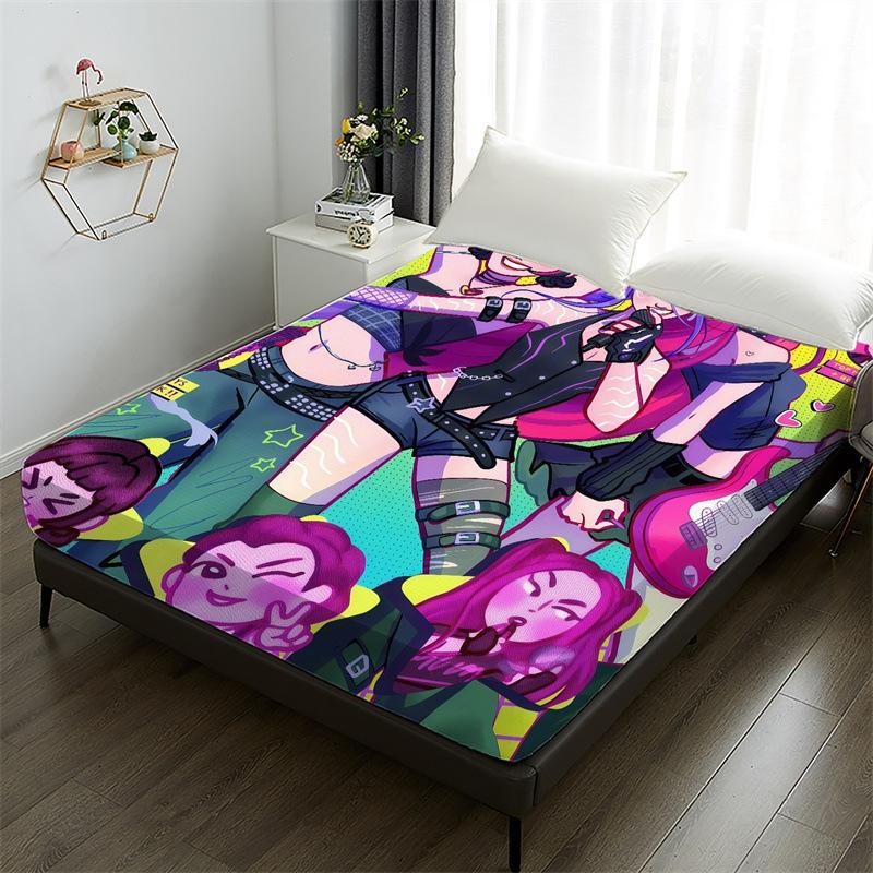 Cartoon W Onder Girls Printed Fitted Sheet Girl Fans Kp Op Bedding Set with Pillowcas Adult Children Bedroom Bed Cover Set