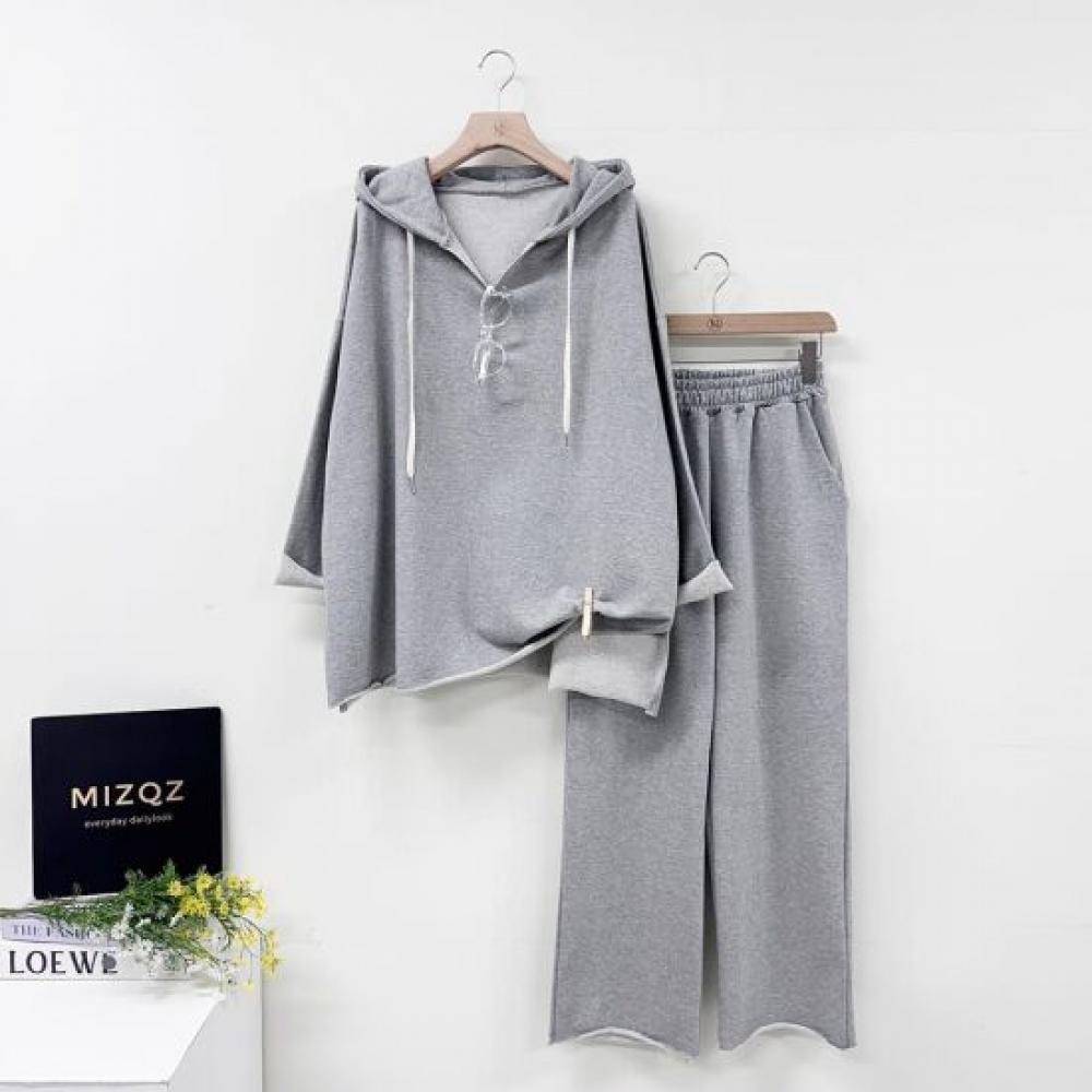 Mizqz Women Vintage Deconstructed Loose Fit Hoodie Pants