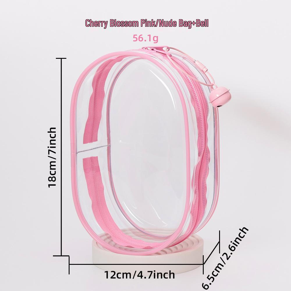 High-Transparency Thickened PVC Cotton Doll Storage Bag - Dustproof, Cute, Hanging, Transparent Q Round Design