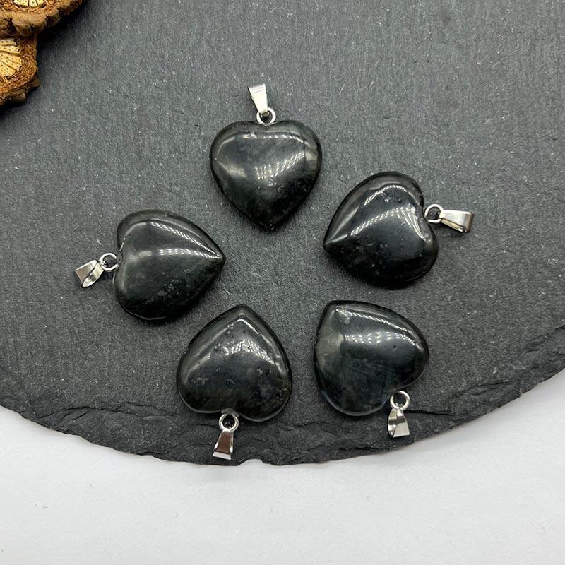 Ожерелье с подвеской из натурального хрустального камня в форме сердца, аксессуары - Ювелирные изделия с подвеской Love