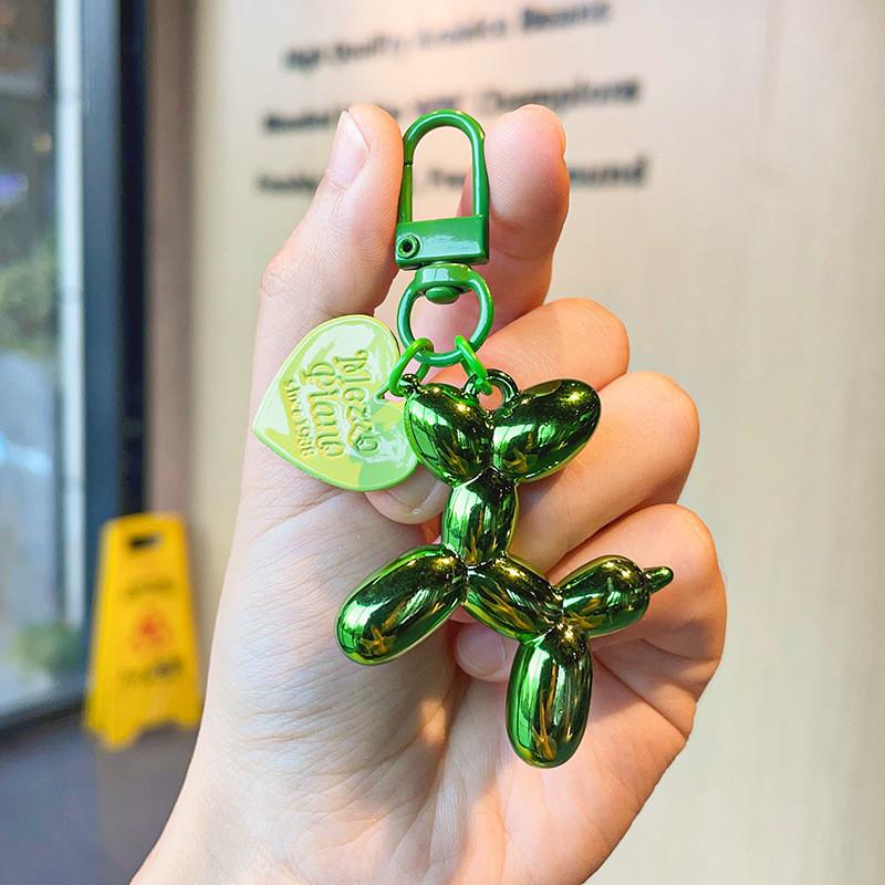 Mini Heart Balloon Dog Keychain Colorful Acrylic Charm Perfect Parties For