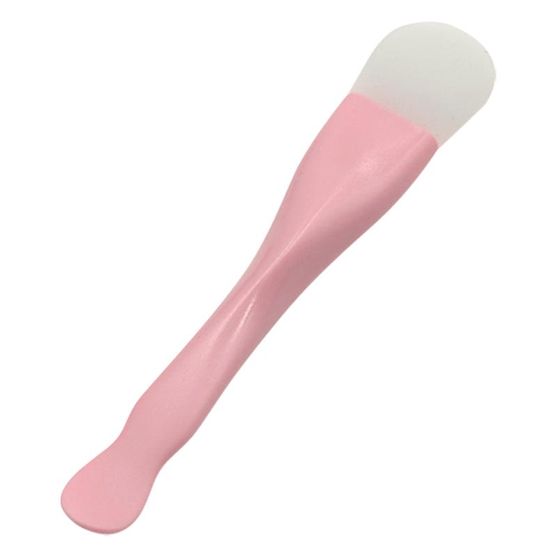 Dual-use Mud Film Brush DIY Film Soft Head with Scrapers Integrated Silicone Facial Mask Brushes Cleansing Brush Beauty Tools