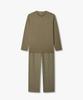 EMPORIO ARMANI UNDERWEAR Men'S Mixed Pattern Print Jersey Pajama Set_Khaki 0816139150