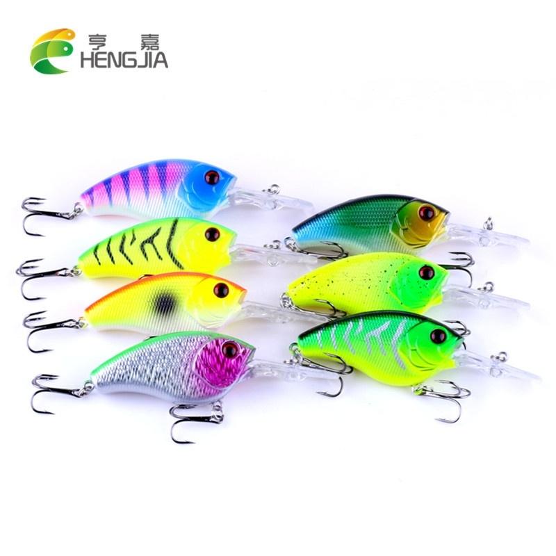 HENGJIA Plastic Long Lip Crankbait Swim for River Ocean Lifelike Pike Lure Bass Trout Bait Lot 21