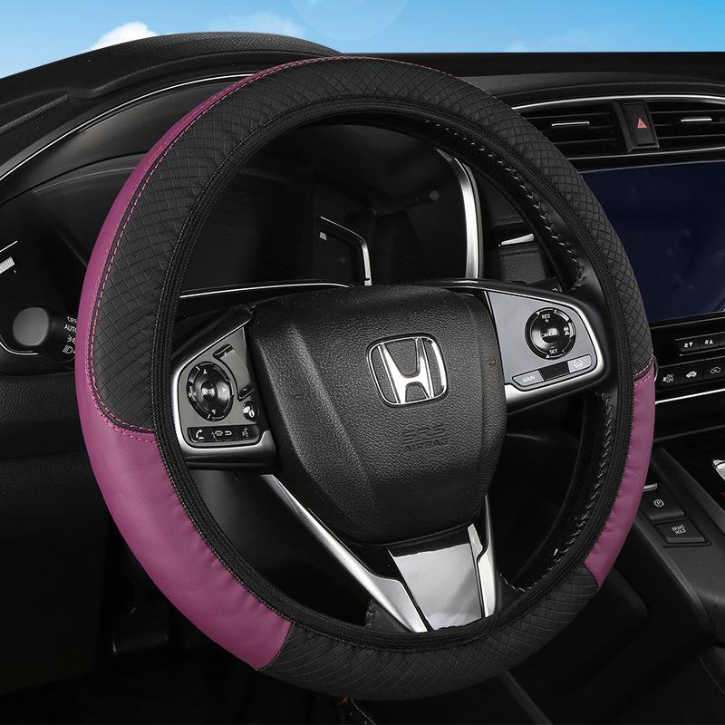 Чехол на руль автомобиля, дышащие противоскользящие чехлы на руль из искусственной кожи, подходят 37-38 см, украшение автомобиля, аксессуары