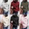 Women's Sweatshirt High Neck Long Sleeve Zipper Pullover Warm Fleece Pullover Women's Winter Tops Plus Size