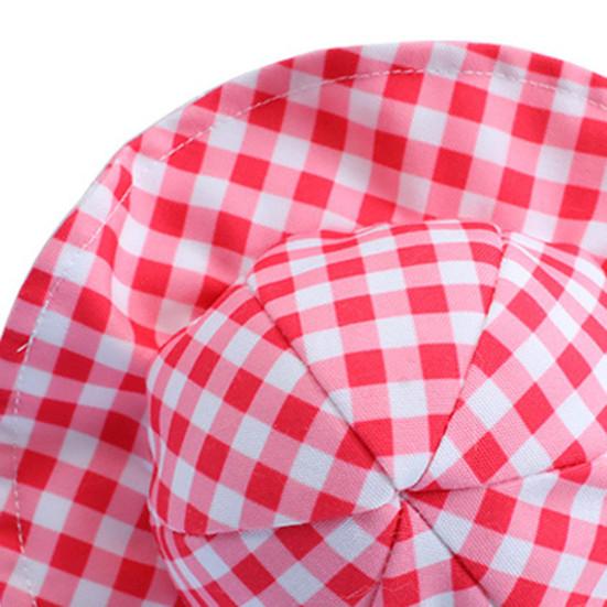 Кепка для домашних животных с клетчатым узором, защита от солнца, дышащая модная шляпа для домашних животных, рыбацкая шляпа, головные уборы для