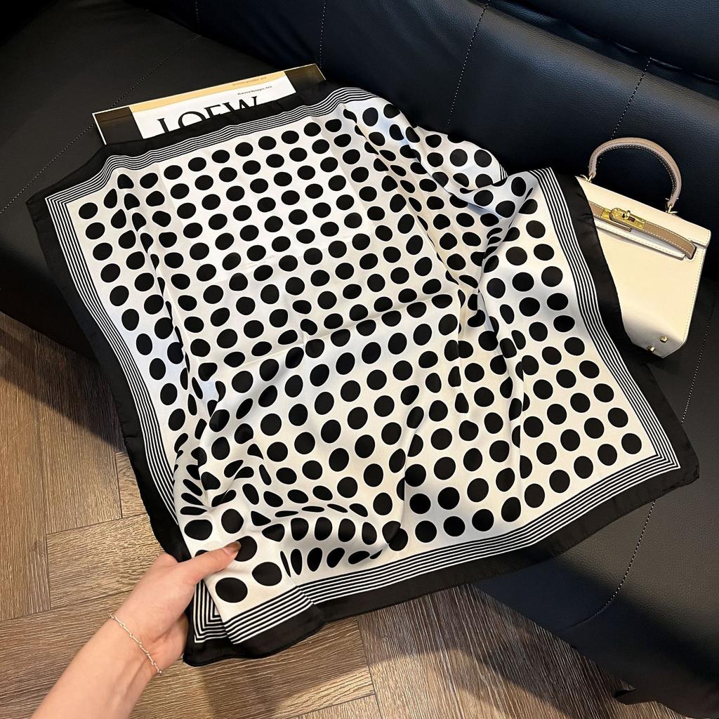 Геометрический колор-блок квадратный шарф из искусственного шелка женский атласный платок шаль обертывание хиджаб женская повязка для волос роскошная головная косынка эшарп