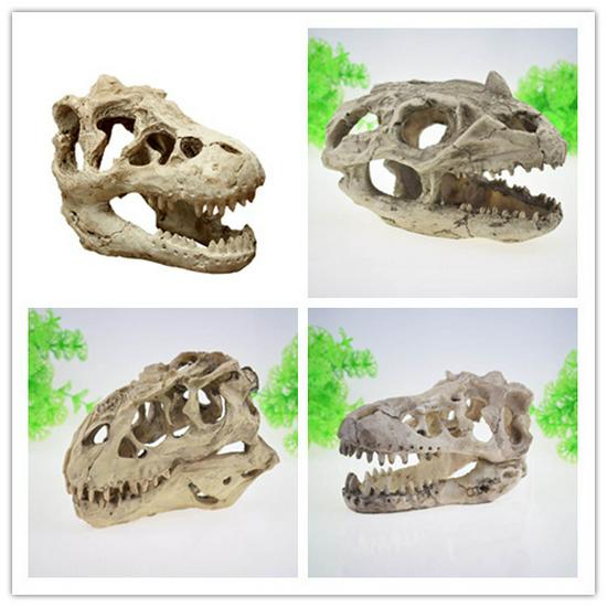 Dinosaur Resin Skull Aquarium Decoration: Fish Tank Ornament & Water Plant Landscaping