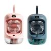 Портативный USB мини-вентилятор-воздухоохладитель настольный с функцией поворота головы и распыления, компактный энергосберегающий вентилятор для персонального охлаждения стола