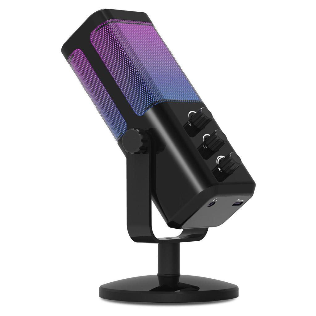 RGB Игровой Микрофон с Голосовым Чатом, Шумоподавлением и Звуковой Картой для Стриминга