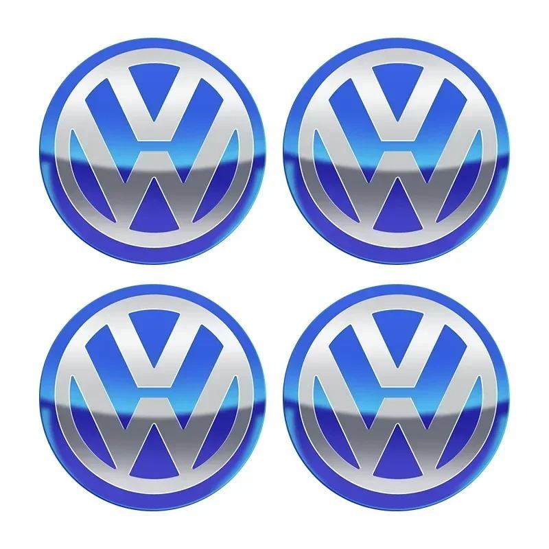 4pcs 56mm 60mm 65mm 70mm 75mm Car Wheel Center Hub Cap Sticker For Volkswagen VW CC GTI Polo Golf Touareg Passat Magotan Tiguan zd7