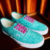 Vans Miro&Wujo X Серия Authentic Год Кролика Лимитированная Серия Классический Принт Низкие Кеды для Скейтборда Унисекс Кроссовки Синий Розовый VN0A5JMPC35