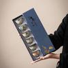 Brother Kiln Teacup 6 Cups Set Hand-painted Kung Fu Tea Set Porcelain Master Cup Gift Box Teacups Business Gifts