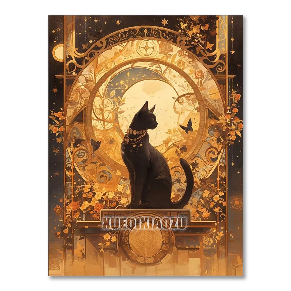 5D DIY Алмазная Живопись Вышивка Животное Кот Полностью Круглый Мозаика Цветок Полный Набор Искусство Декор Стены Ручная Работа Подарок