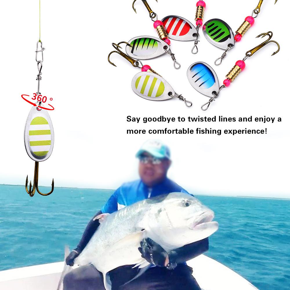 Rotating Glitter Lure Composite Glitter Set 3.5g Biomimetic False Bait Metal Glitter Set Fishing Gear Accessories