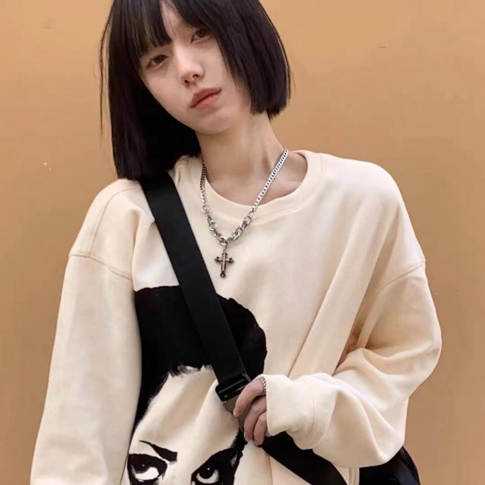 2023 Европейский стиль, новая мода, элегантный осенний и зимний свитер, цепочка, ожерелье с крестом для влюбленных, пара Ins, нишевый дизайн в стиле хип-хоп, подарок с расширенным смыслом