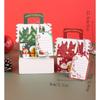 10Pcs Kraft Paper Christmas Gift Box Xmas Ornament Packaging Boxes New Candy Bags  New Year