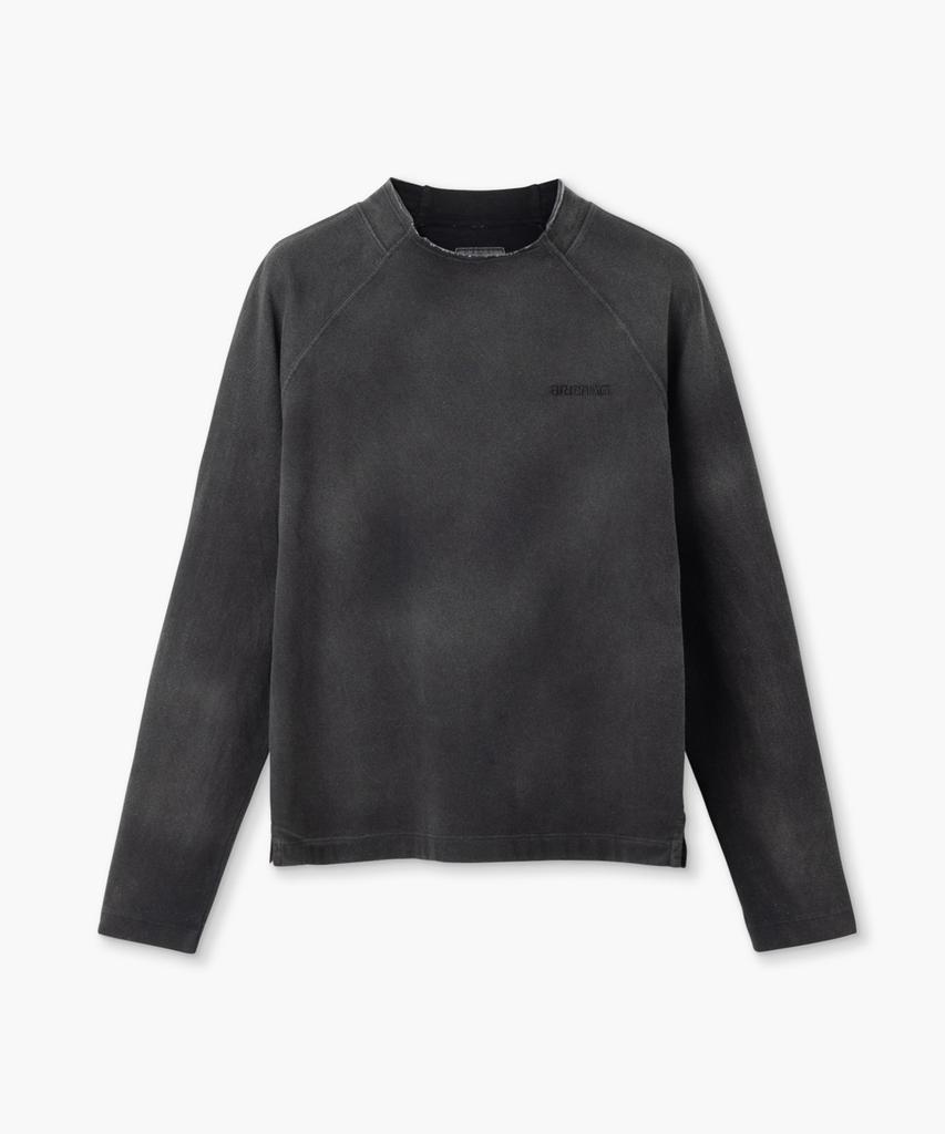 Beulipinggolpeu Women'S Spray-Dyed Mock Neck_Charcoal Gray