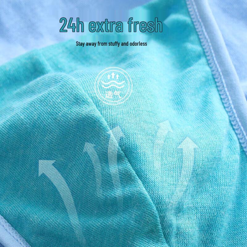 AB Men's Lightweight Cotton Antibacterial Mid-Waist Briefs, 4-Pack