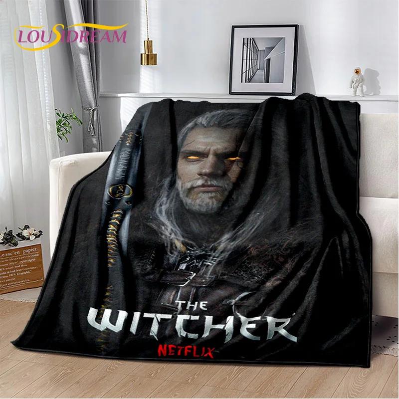 3D The W-Witcher Game Cartoon Soft Flannel Blanket for Beds Bedroom Sofa Picnic,Throw Blanket for Cover Outdoor Leisure Nap Gift