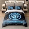 Manchester City Design Bedding Set Custom Text 1 Duvet Cover & 2 Pillow Cases