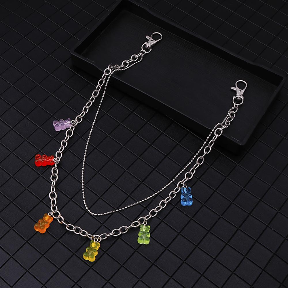 Punk Simple Hip Hop Student Girl Zinc Zinc Alloy Belt Chain Jewelry Gift Jeans Chain Bear Waist Chain