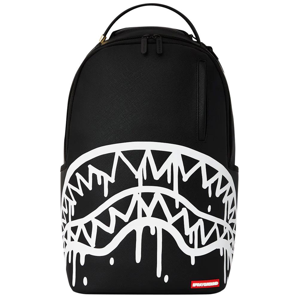 Sprayground Shark Large Logo Unique Design Casual Fashion Trendy PVC Backpack Unisex Backpack Black W1045731