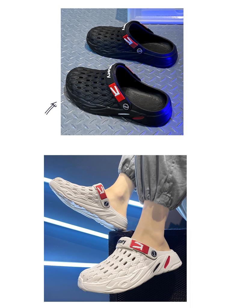 Casual Thick-Soled Non-Slip Beach Sandals - Large Size, Wear-Resistant, Summer Outdoor Slippers.