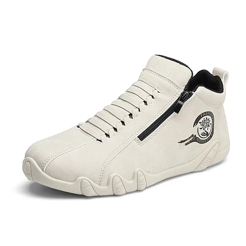 Fashion Shoes for Men 2024 New Zipper Designer Men's Sneakers Autumn Low-top Men Casual Shoes Lightweight and Comfortable Walking Flats