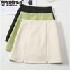 Pencil Skirt Women's Slim A-line Summer High Waist Wrap Hip Skirt Split Work Y2k Kawaii Mini Korean Style Black Skirts Short