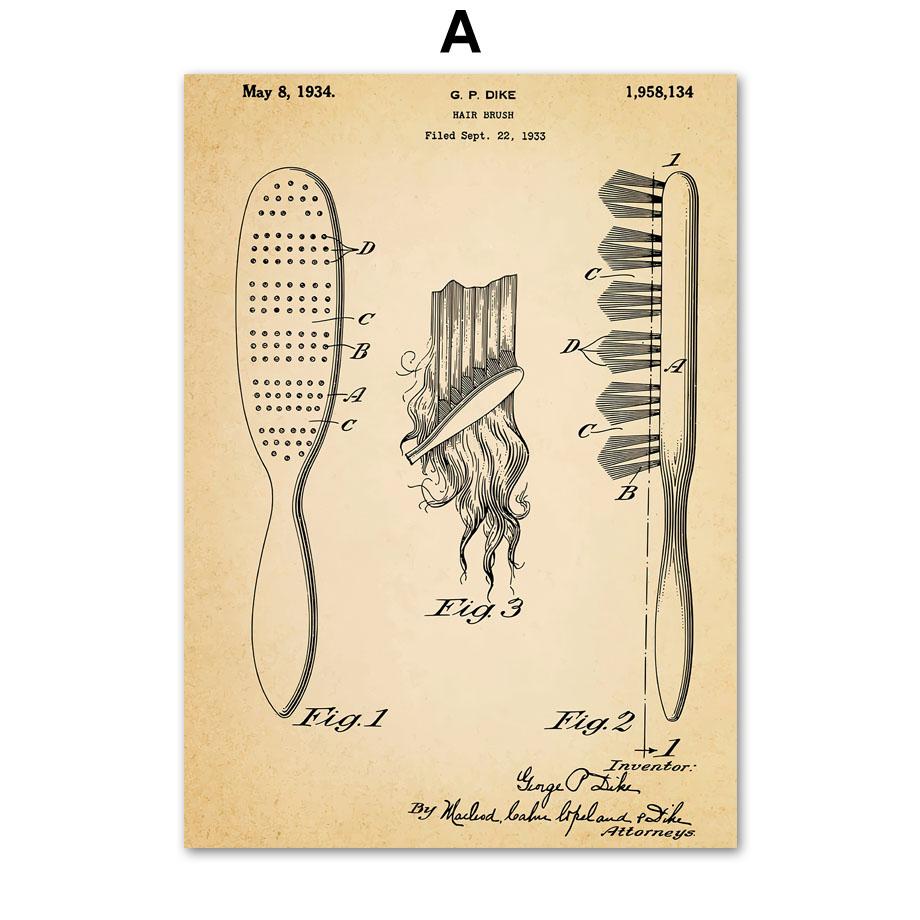Парикмахерская, патентная настенная живопись на холсте, машинки для стрижки волос, ножницы, сушилка, постеры и принты, художественная роспись, декор для гостиной
