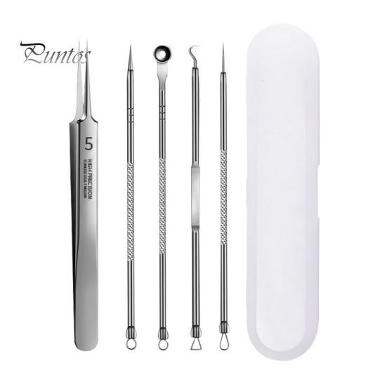 Ультратонкий Нет. 5 ячеек, зажим для прыщей, угрей, игла от прыщей из нержавеющей стали, пинцет, салон красоты, инструменты для очистки пор, ухода за лицом
