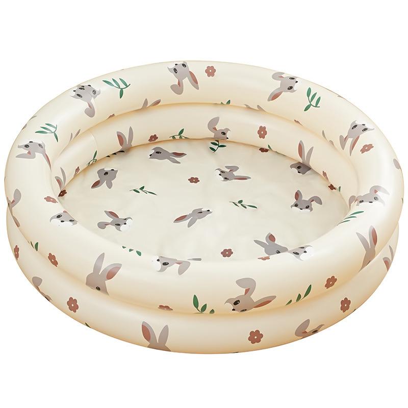 Детский надувной круг для плавания «Маленький кролик» с двойной воздушной камерой и утолщенными надувными рукавами