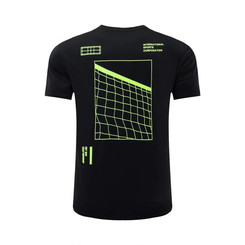 Unisex Quick-Dry Badminton Shirt Short Sleeve Sport T-Shirt Training Competition Running Gym Tennis