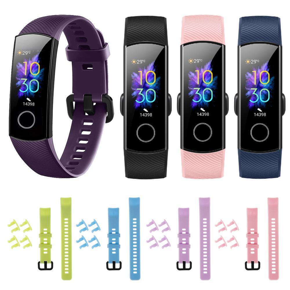 Classic Sports Wristbands Replacement Strap For Honor Band 5 4 Watch Band Silicone