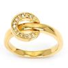 Gold Plated Ring 'Sissi' Golden White - 10 Mm