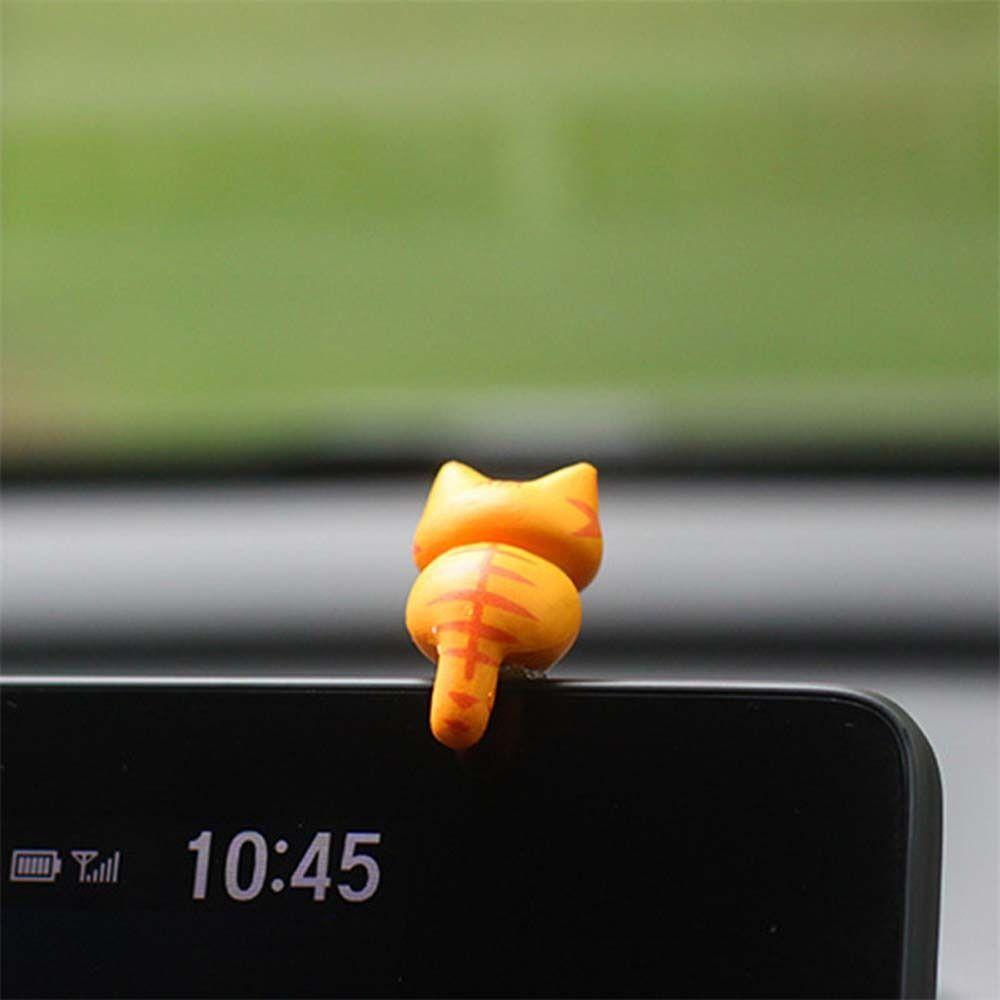 Micro Landscape Cat Figurines Model Toy Car Dashboard Ornament Screen Edge Decor DIY Decoration