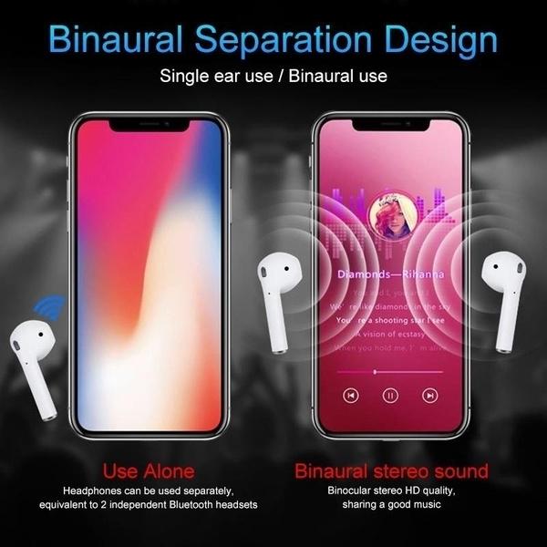 I12 TWS Wireless Bluetooth 5.0 Smart Touch Earbuds Стерео спортивные наушники с зарядным устройством