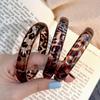 Круглые браслеты из смолы, гладкие женские кольца на руку, модные браслеты с леопардовым принтом для женщин