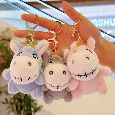 Мультяшный плюшевый брелок-ослик: Милая кукла-ослик и маленькое подвесное украшение
