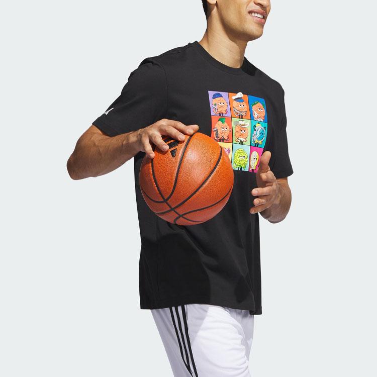 Adidas Спортивная футболка с принтом Metaverse Little Stripe, мужские топы, черные IM4631