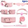 VaHppy SM BDSM Bondage Exquisite Sets 4colors Plush Leather Erotica Sex Toys for Couples Handcuffs Flirting