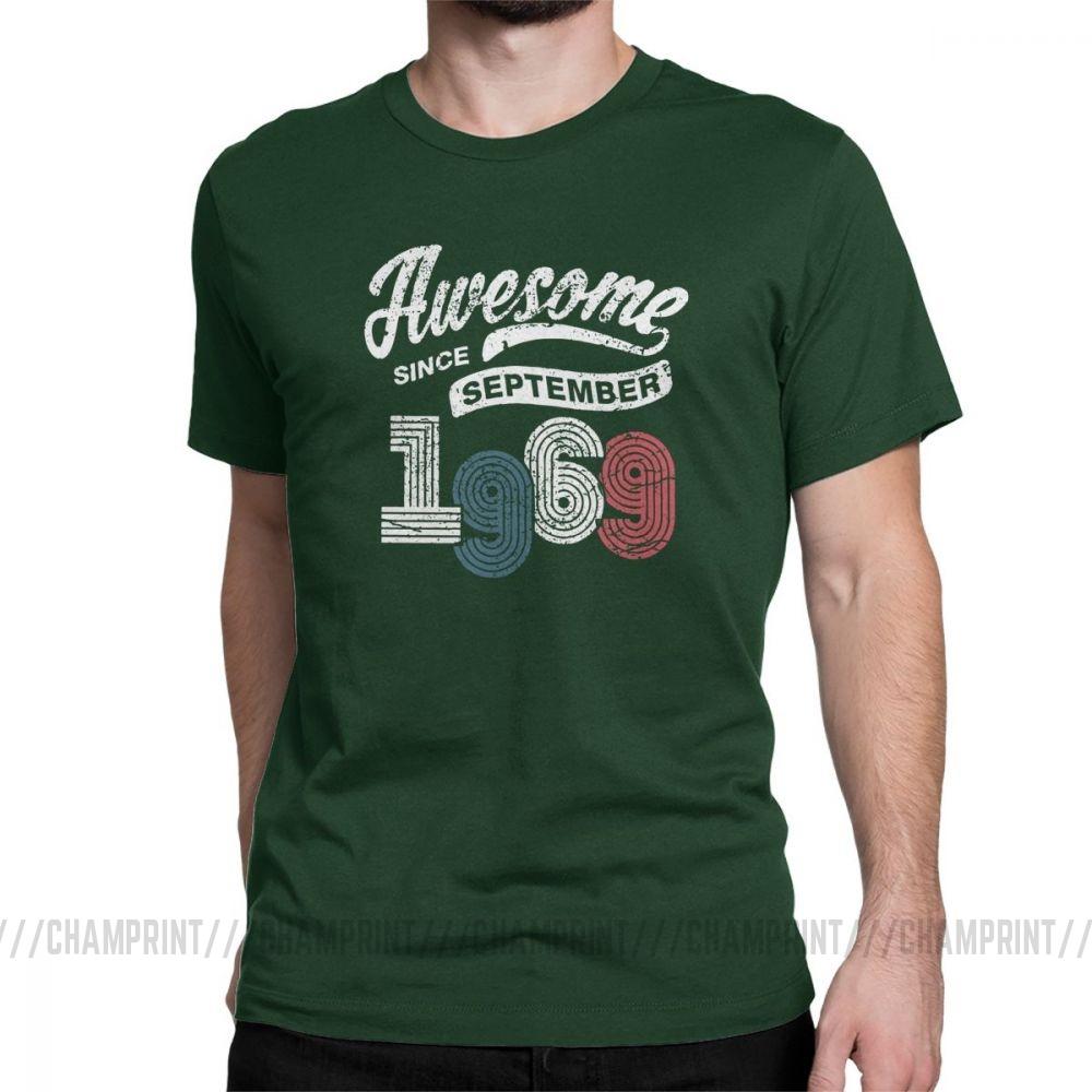 Awesome Since September 1969 T Shirt Vintage 50 Years Old 50Th Birthday Gift Men S T